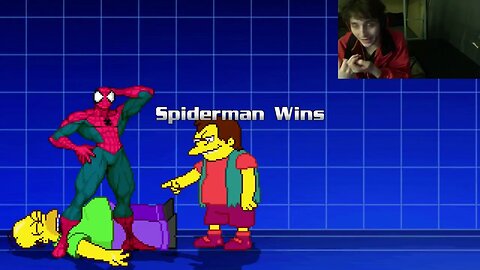 Spider Man VS Homer Simpson From The Simpsons Series In An Epic Battle In The MUGEN Video Game