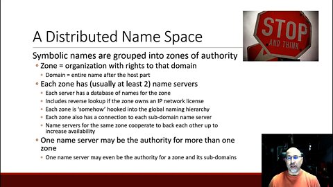Domain Name Space (DNS) Name Space and Resource Records part 1 of 2.