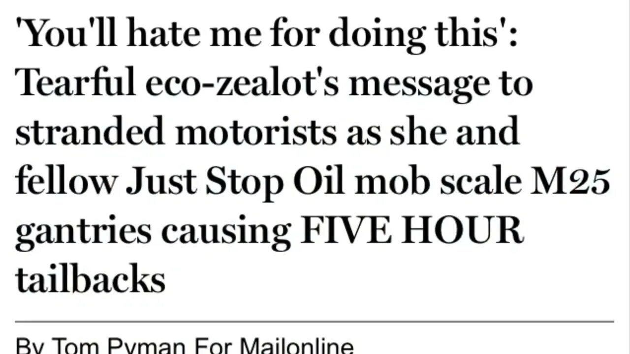 The stop oil protest people seem to be about the ego