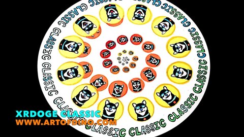 XrDoge Classic Spinimation Mandala - www.ARTofDiNo.com www.XRdogeClassic.com - Ride the Spiral!