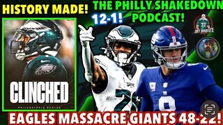 CLINCHED & DESTROYED!!! | The Philly Shakedown Podcast | Eagles Crush The Giants Clinch Playoff Spot