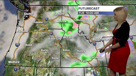 A chance of rain to start the week, warmer by Wednesday