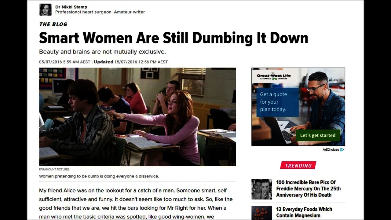 Don't date men who don't like intelligent or smart women