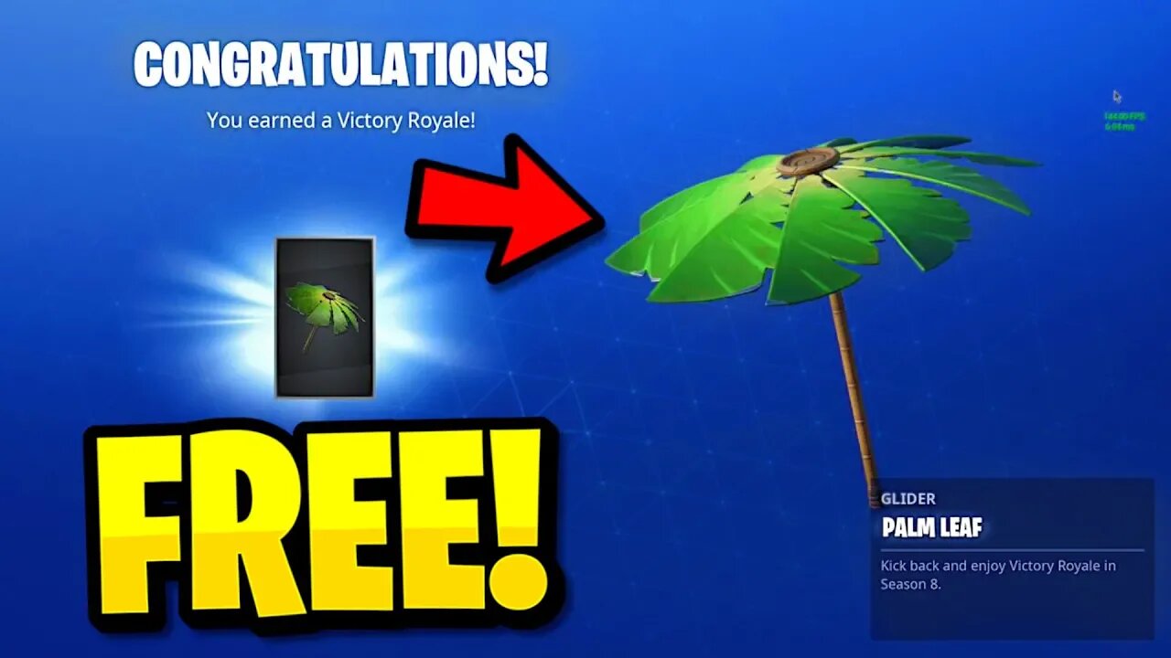 How To Get "PALM LEAF" in Fortnite Battle Royale! - Free Season 8 "PALM LEAF UMBRELLA" Glider Guide!