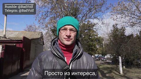 Interview with Ukrainian Man, Large Russian Subtitles