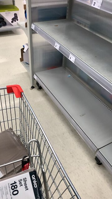 Shelves getting raided for everything