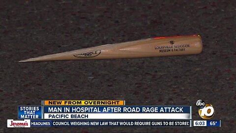 Man beaten with baseball bat in Pacific Beach road rage attack