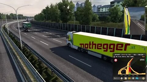 Eurotrucksimulator 2. Mit dem LKW durch Europa Auf der Pro Mod mit guter Musik.