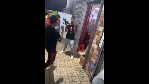 Guy dodges a punch then knocks the other guy out