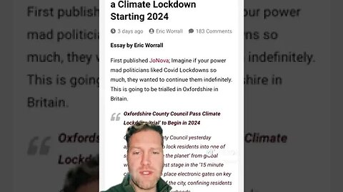 Oxfordshire Council to Trial a Climate Lockdown Starting in 2024