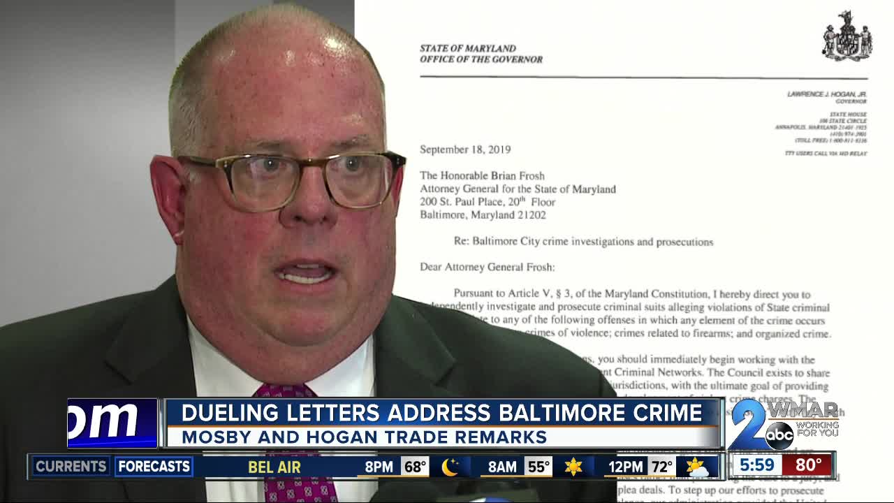 Dueling letters address Baltimore crime