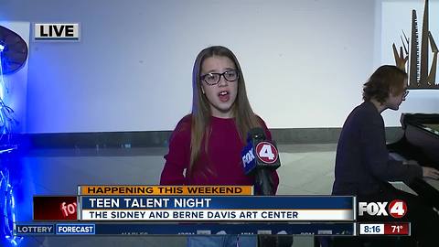 Teens practice to compete in Teen Talent Night - Natalie sings