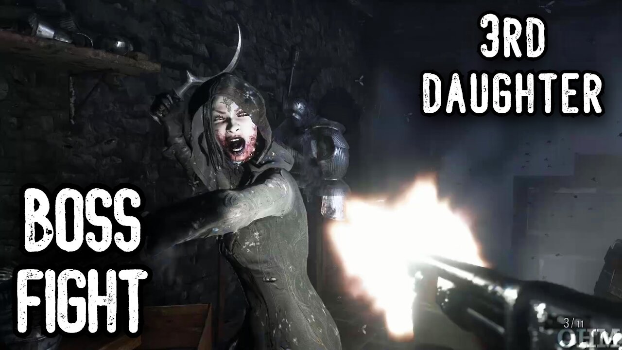 Resident Evil Village - Dimitrescu's 3rd Daughter (Cassandra) Boss Fight on Hardcore Difficulty