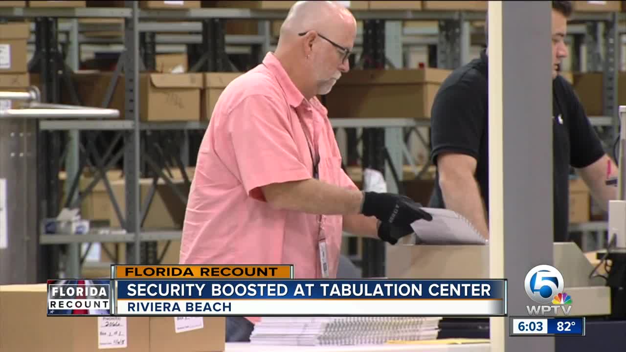 Bags checked at Palm Beach County vote recount site