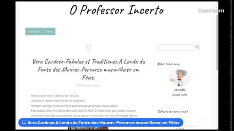 Vera Cardoso-Fabulae et Traditiones.A Lenda da Fonte dos Mouros-Percurso maravilhoso em Fóios.