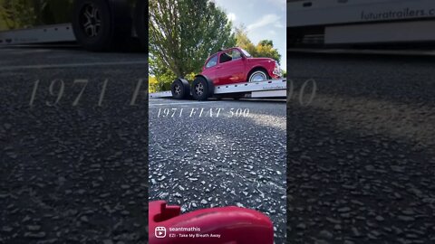 Loading the 1971 Fiat 500L onto the Futura Trailer