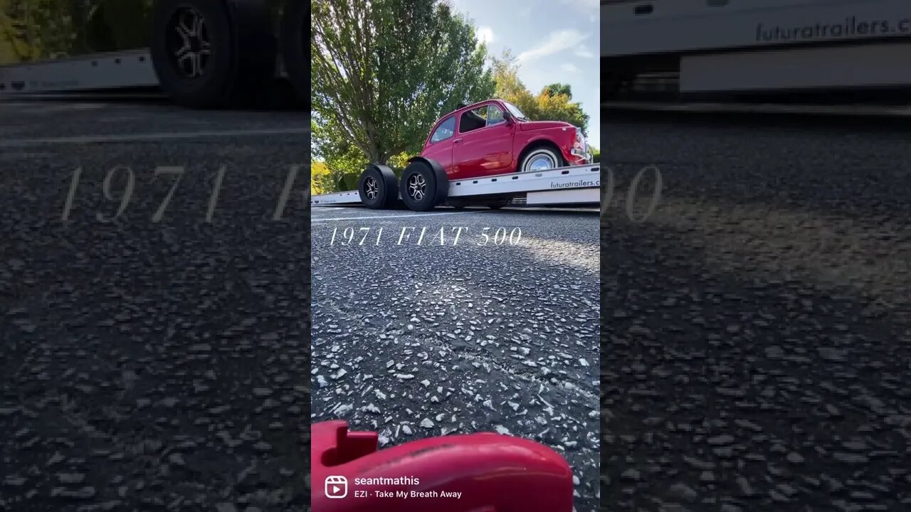 Loading the 1971 Fiat 500L onto the Futura Trailer