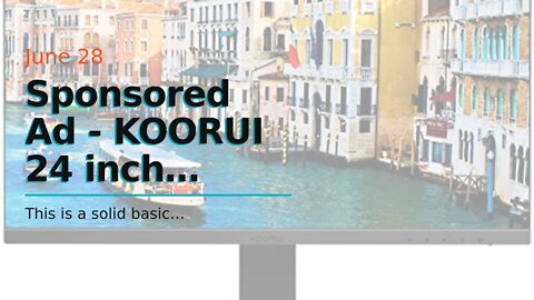 Sponsored Ad - KOORUI 24 inch Computer Monitor, IPS FHD 1080p LED Desktop Monitor, 75Hz Ultra-T...