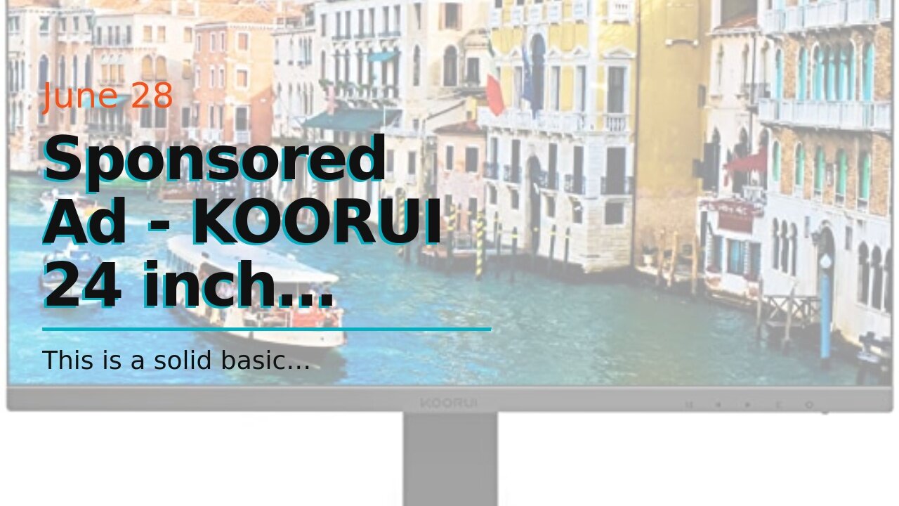 Sponsored Ad - KOORUI 24 inch Computer Monitor, IPS FHD 1080p LED Desktop Monitor, 75Hz Ultra-T...