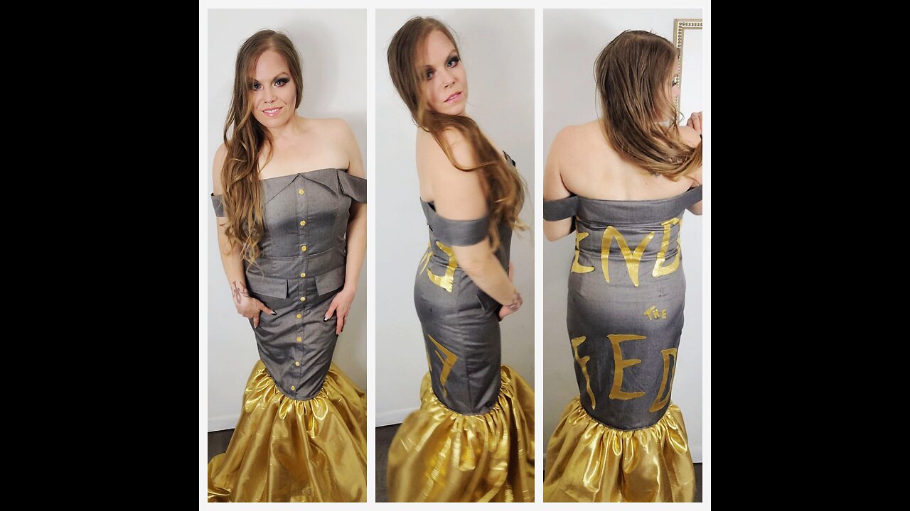 AOC's met gala dress, but make it libertarian.