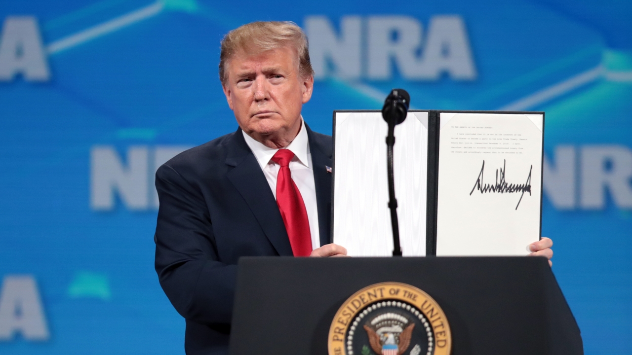 Trump Announces US Will Leave International Arms Trade Treaty