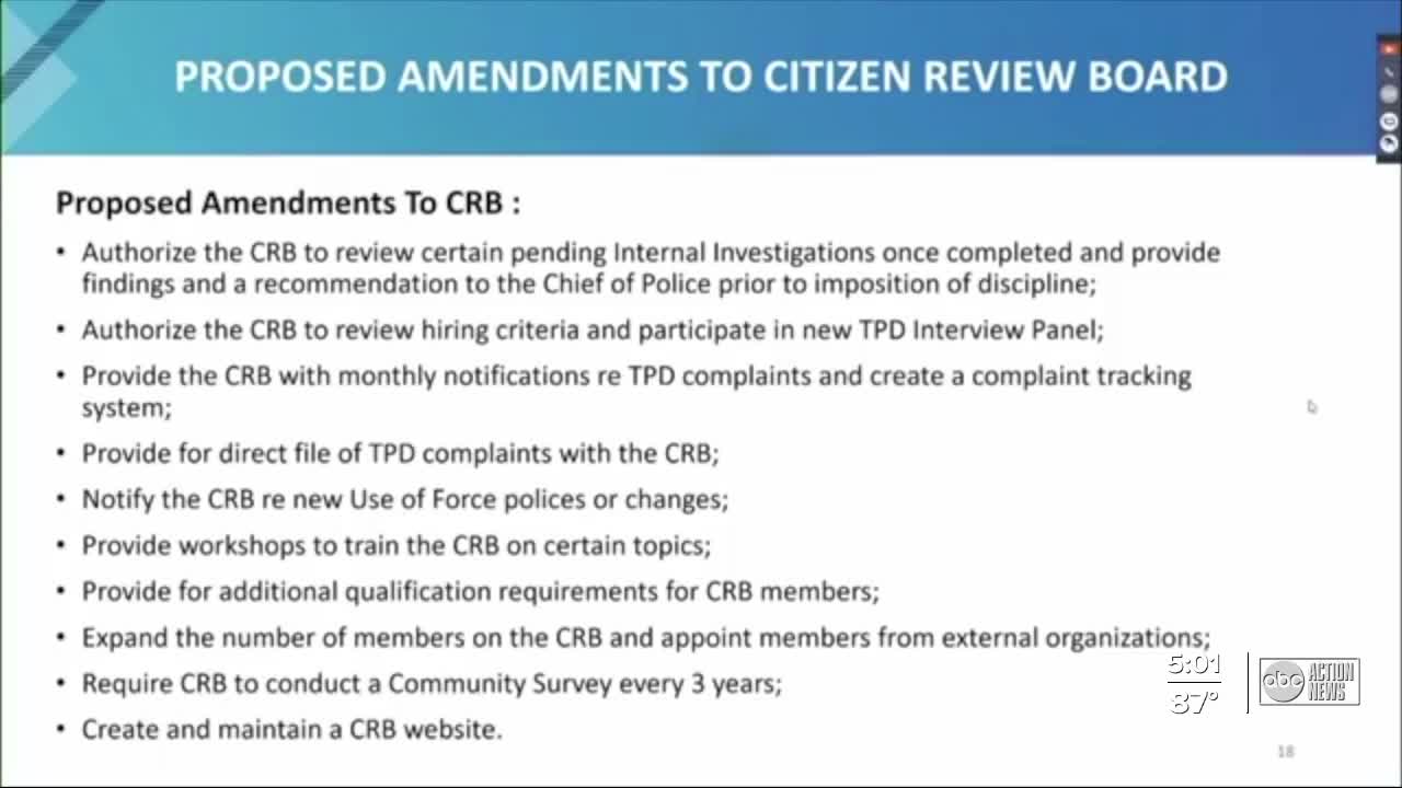 Tampa leaders looking to increase power of citizen's review board, diversity of police department