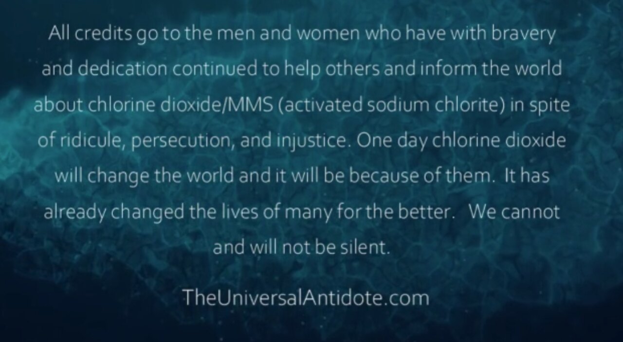 THE UNIVERSAL ANTIDOTE - What they don't want you to see!