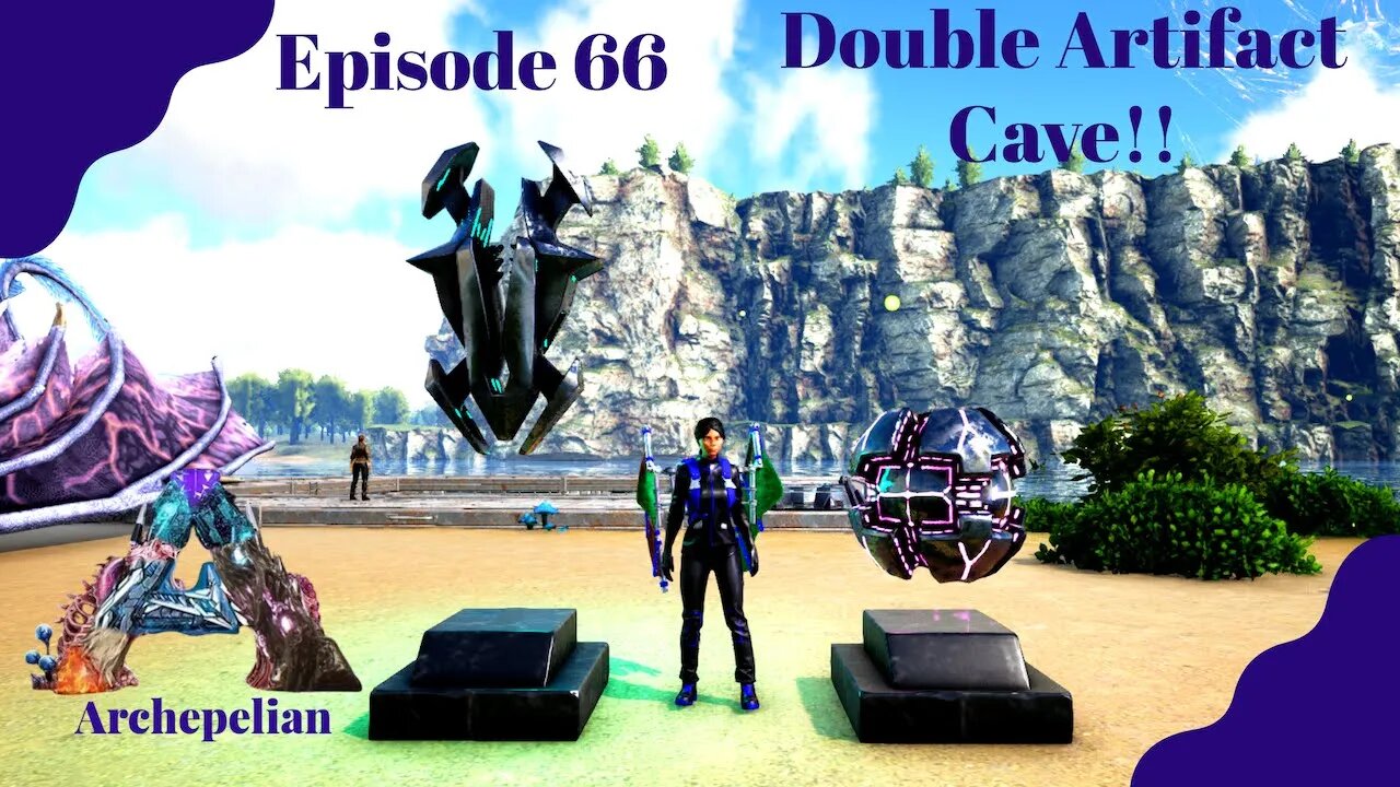 Double Artifact Cave! The Lost and The Stalker! - Archepelian Map - ARK Survival Evolved - Ep 66