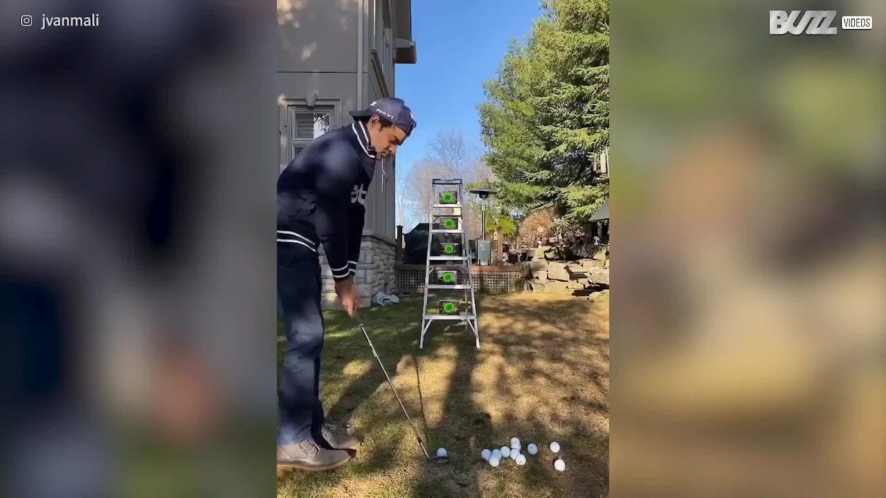 Golfista elimina Coronavírus com truques de golfe!