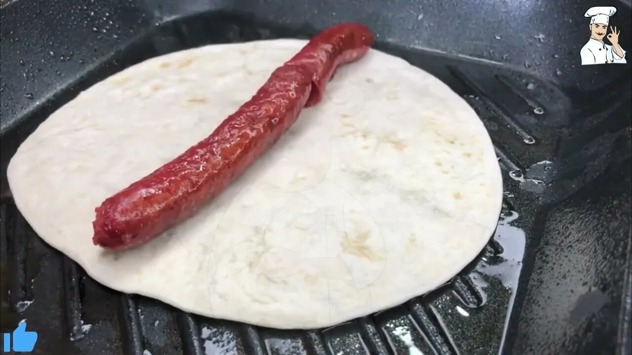 sausages tacos❓ The most delicious snack you'll ever make. Easy & simple😋