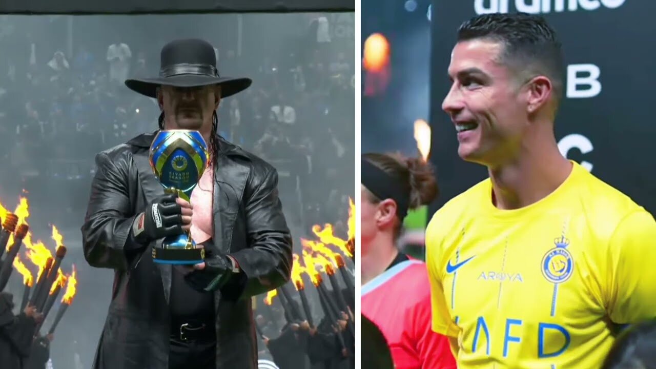 Cristiano Ronaldo loves The Undertaker entrance in Riyadh Season Cup!!