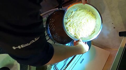 cooking venison and spaghetti @ powda people pt 2