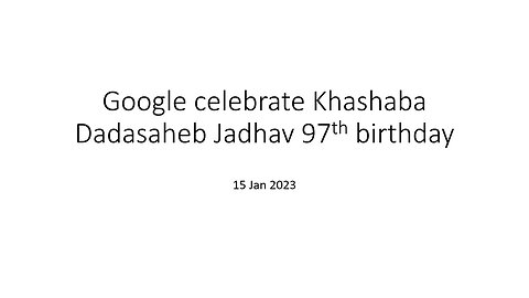 Google celebrate Khashaba Dadasaheb Jadhav 97th birthday