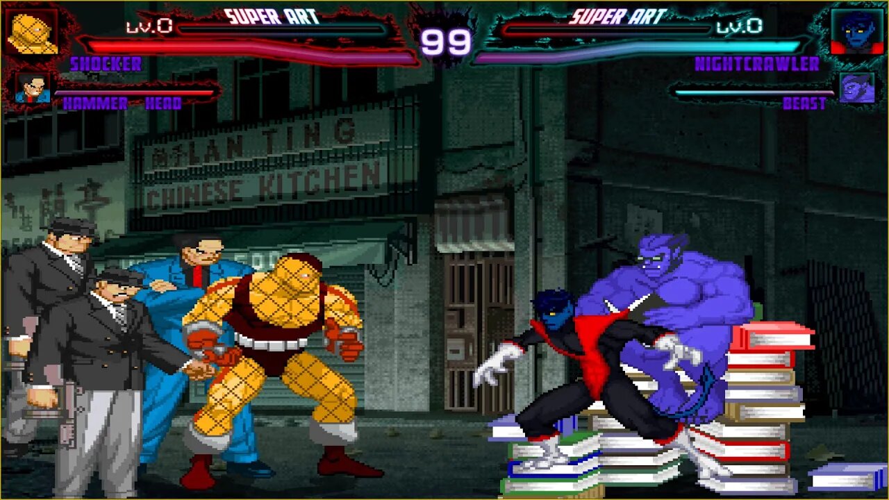 Mugen: Shocker/Hammerhead vs Nightcrawler/Beast