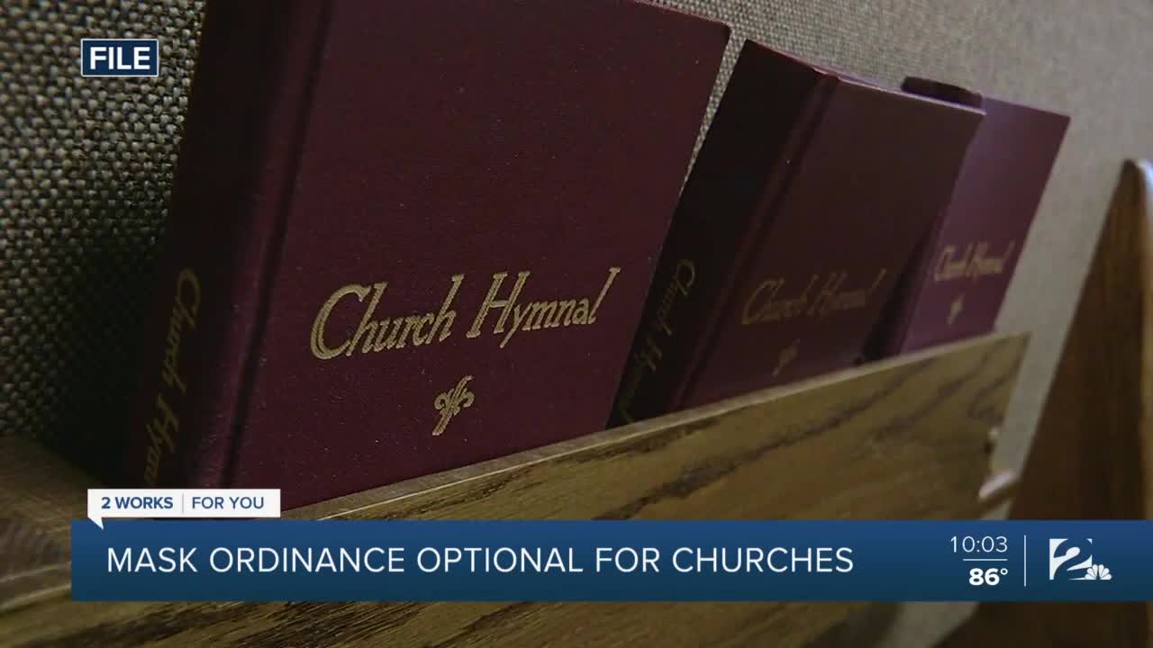 Mask ordinance optional for churches