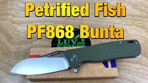 Petrified Fish PF868 Bunta / includes disassembly / D2 blade & Micarta scales under $35