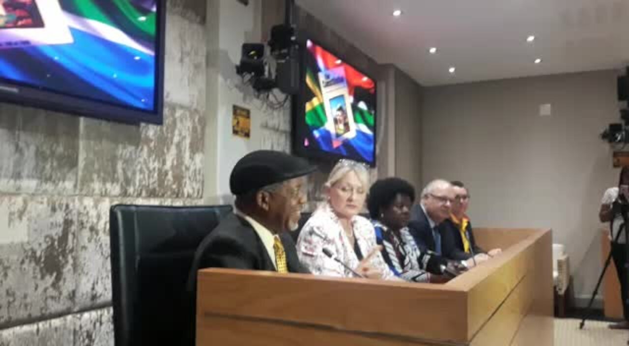 SOUTH AFRICA - Cape Town - Joint-Opposition Parties address the media on Constitutional Review process (cell phone video) (xz9)