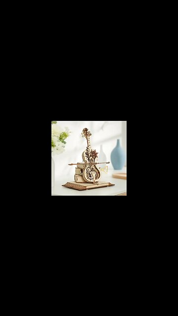 Robotime ROKR Magic Cello Mechanical Music Box Moveable Stem Funny Creative Toys