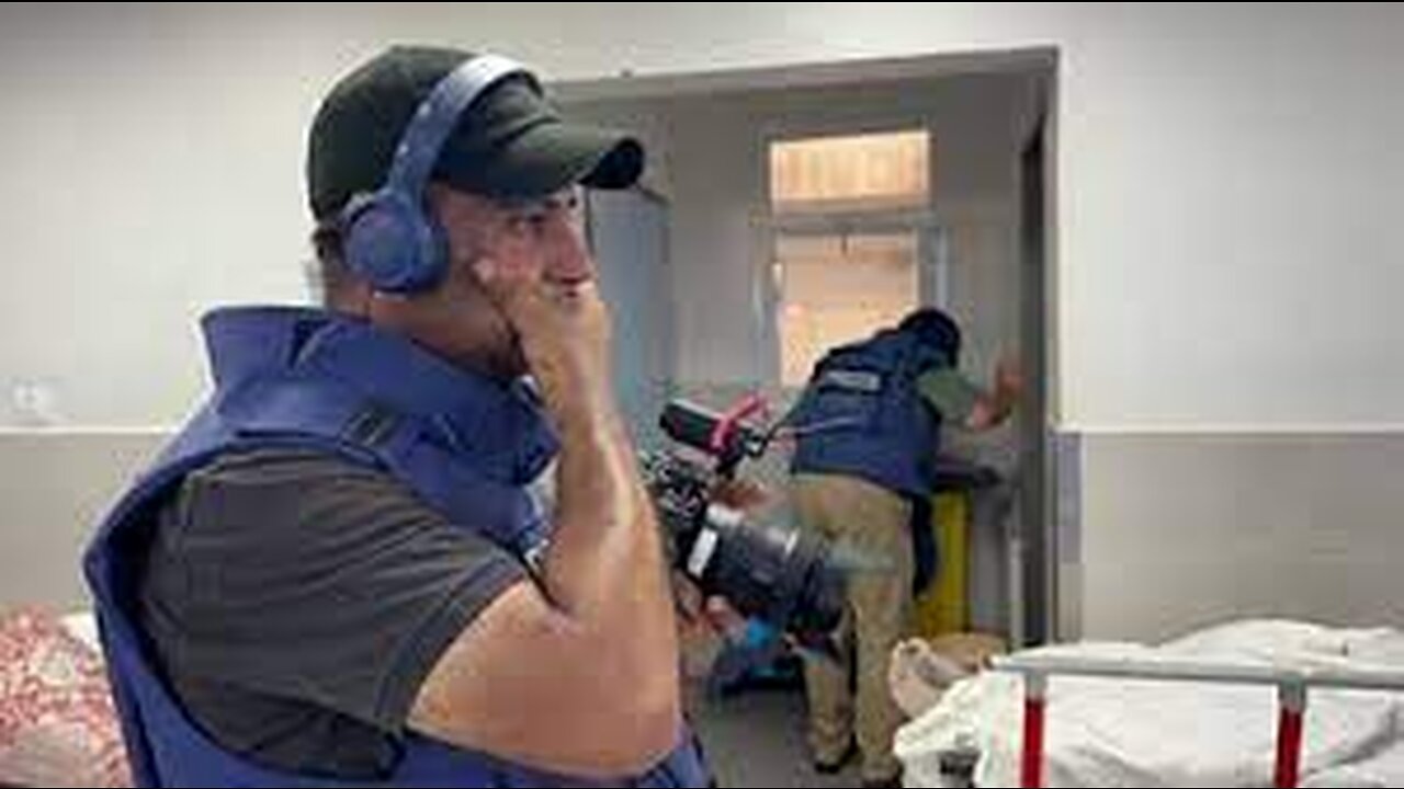 Moment BBC crew find injured friends in overrun Gaza hospital - BBC News