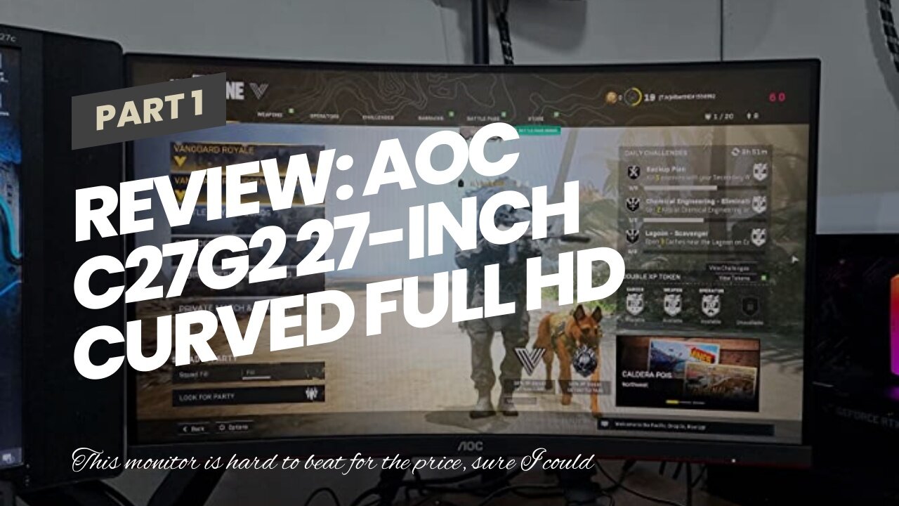 Review: AOC C27G2 27-inch Curved Full HD 1920 x 1080 LED 165Hz 1ms Gaming Monitor (Renewed)