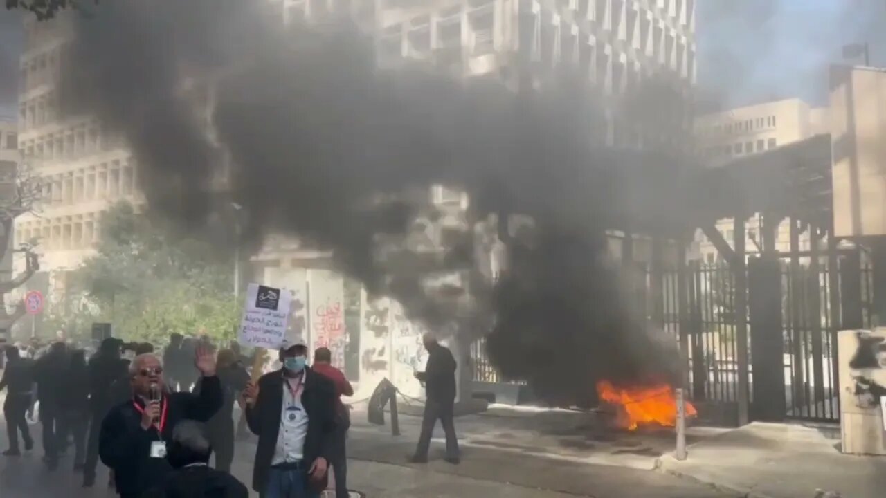 Disgruntled depositors rioted outside the central bank in Lebanon