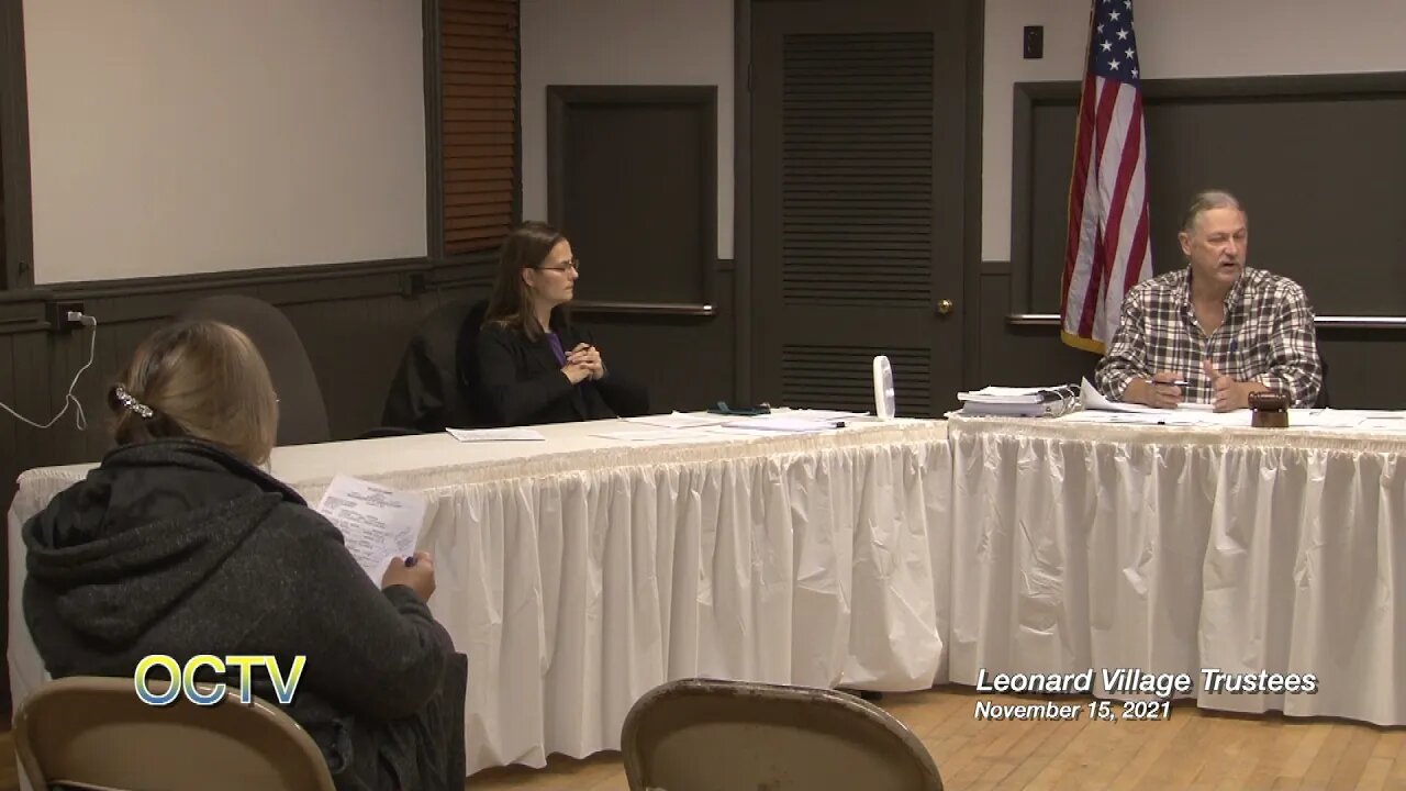 Leonard Village Trustees 11-15-21