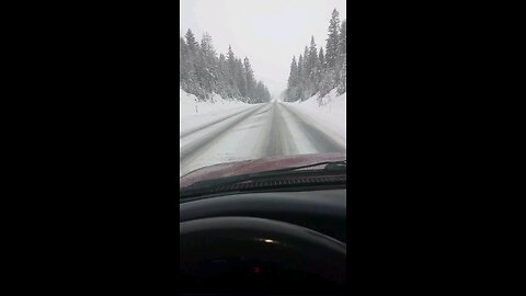 Driving South of Kootenai Falls Mont