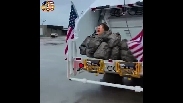 Trump takes out the garbage 😆