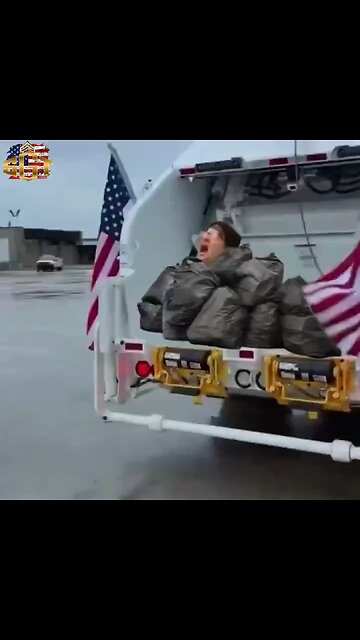 Trump takes out the garbage 😆