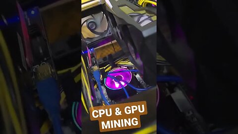 CPU & GPU MINING - MINERAÇÃO DE CRIPTOMOEDAS #shorts