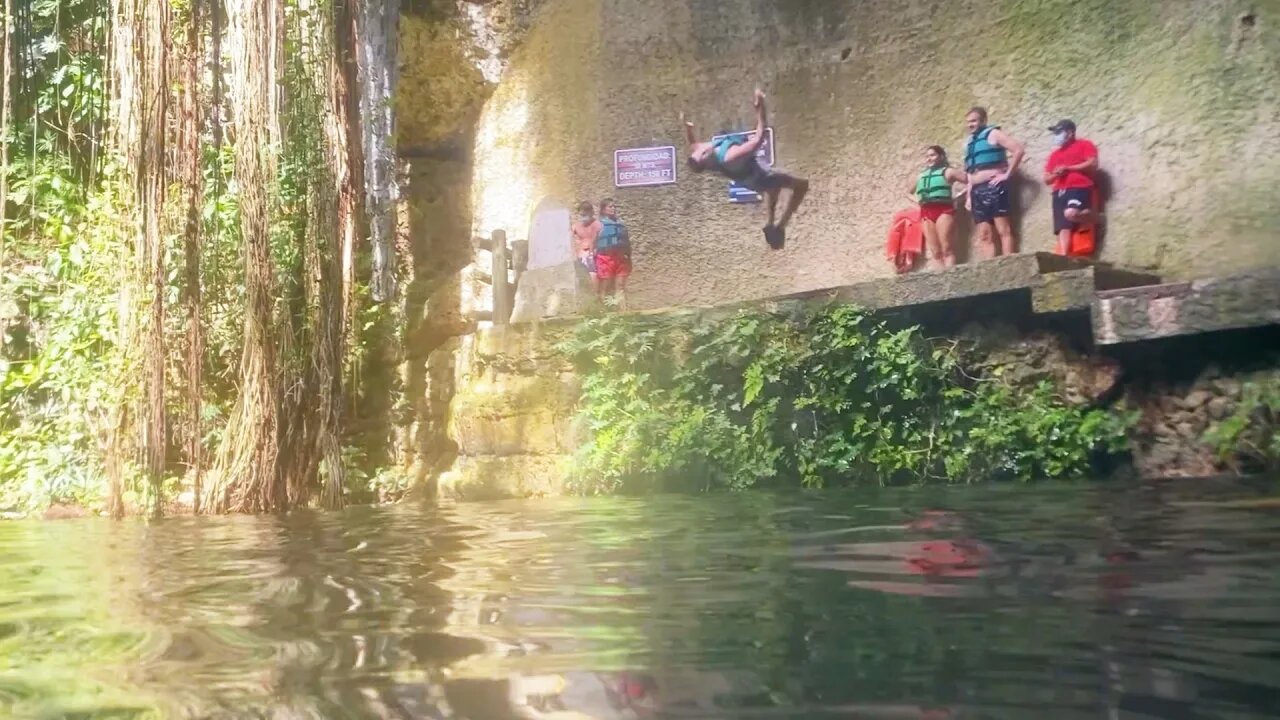 Swimming in a famous Mexican cenote 🇲🇽