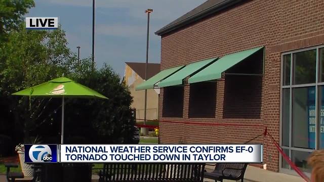 National Weather Service confirms EF-0 tornado touched down in Taylor