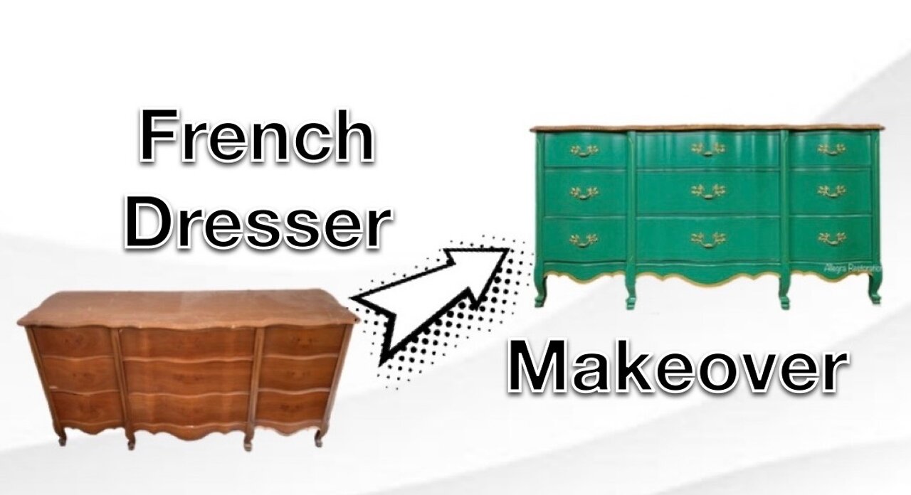 FRENCH DRESSER MAKEOVER/ FURNITURE RESTORATION