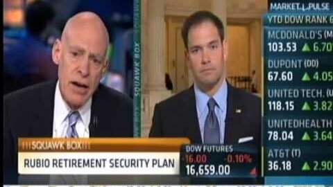 Rubio Discusses Retirement Security, Clinton's Record & Climate Change On CNBC's Squawk Box